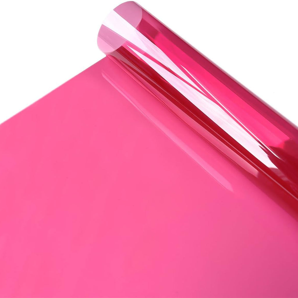 VINIL ADHESIVO TRANSPARENTE PARA VENTANA COLOR ROSA