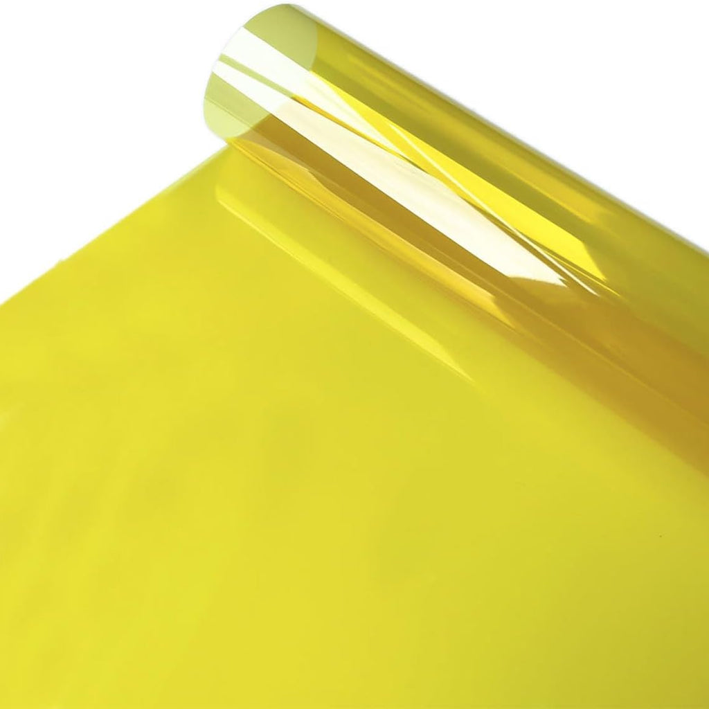 VINIL ADHESIVO TRANSPARENTE PARA VENTANA COLOR AMARILLO