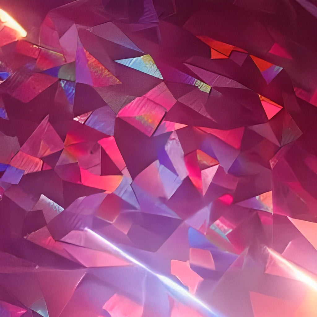 HOJA DE VINIL TEXTIL HOLOGRAFICO 12" x 12" CRYSTAL FUCHSIA