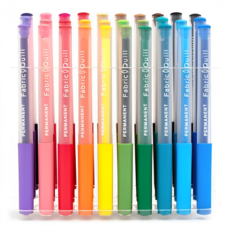 ROTULADORES TEXTILES CON PUNTA FINA Y TINTA PERMANENTE (PAQUETE DE 30 UNIDADES)