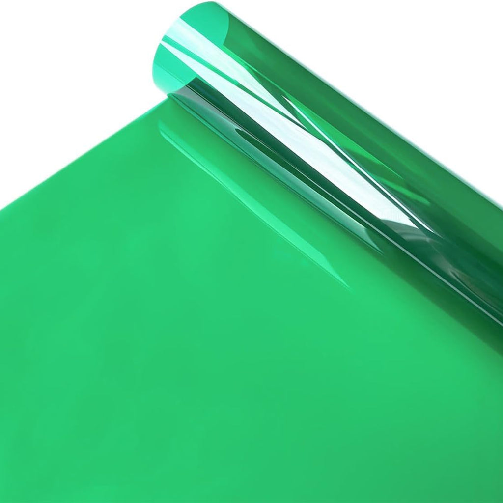 VINIL ADHESIVO TRANSPARENTE PARA VENTANA COLOR VERDE