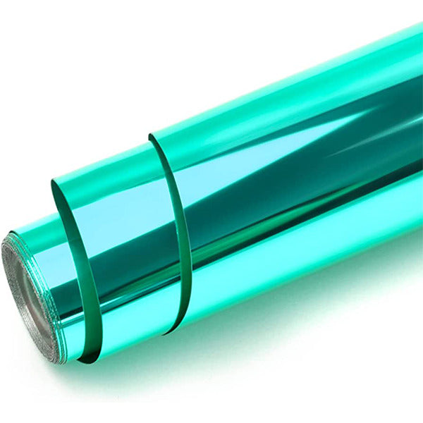 ROLLO DE VINIL ADHESIVO TIPO ESPEJO VERDE 12"X5'