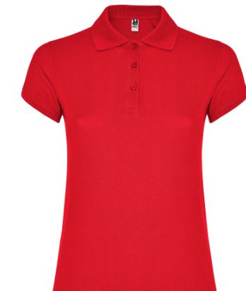 CAMISA TIPO POLO DE MUJER TALLA L COLOR ROJO