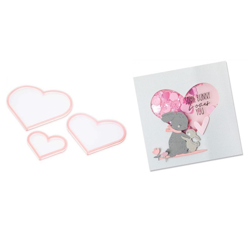 SIZZIX PANELES AGITADORES CON FORMA DE CORAZÓN