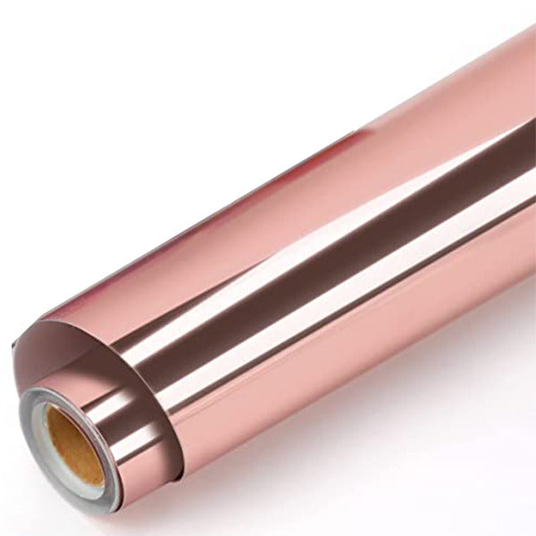 ROLLO DE VINIL ADHESIVO TIPO ESPEJO ROSE GOLD 12"X5'