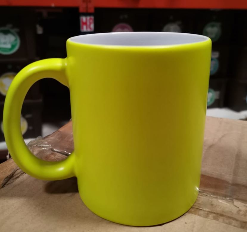 TAZA AMARILLA NEON 11OZ.