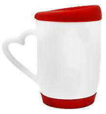 TAZA DE CERAMICA 12oz ASA DE CORAZON