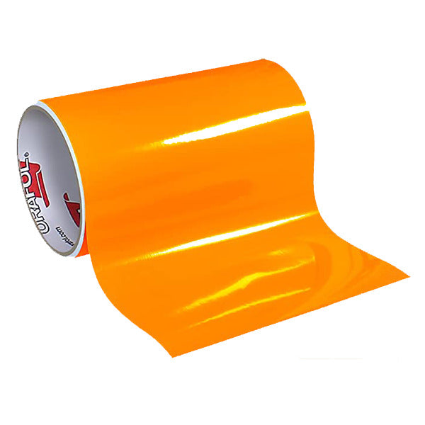 ROLLO DE VINIL ADHESIVO TORNASOL NARANJA FLUORESCENTE 12"X5'