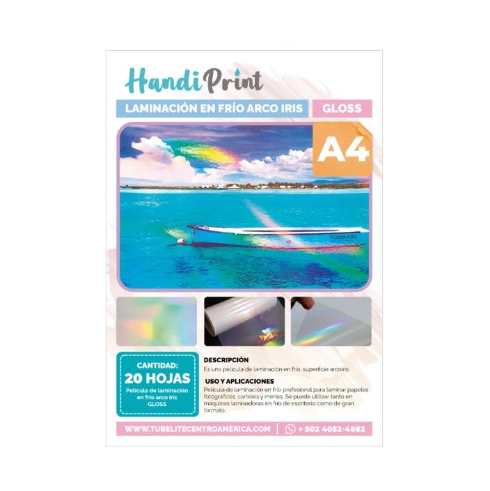 HOJAS DE LAMINACIÓN EN FRIO CON DISEÑO DE ARCOÍRIS 21.5 CM X 30.2 CM