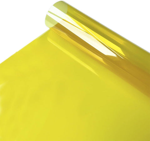 VINIL ADHESIVO TRANSPARENTE PARA VENTANA COLOR AMARILLO