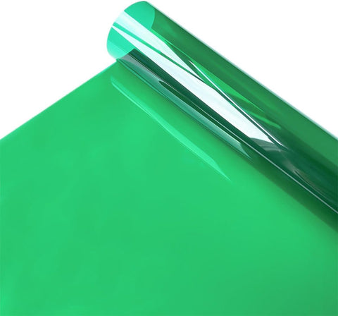 VINIL ADHESIVO TRANSPARENTE PARA VENTANA COLOR VERDE