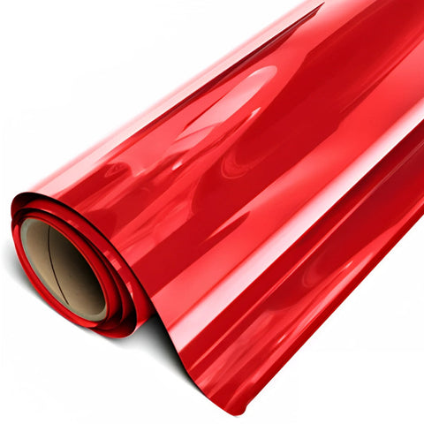 VINIL TEXTIL TERMOTRANSFERIBLE METAL ROJO 20" X 1'