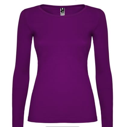 CAMISA MANGA LARGA PARA MUJER COLOR PURPURA TALLA M