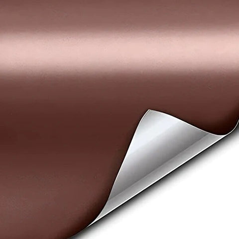 ROLLO DE VINIL ADHESIVO CROMADO SATINADO BRILLANTE ROSE GOLD 12"X5'