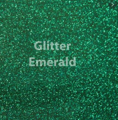 VINIL TEXTIL TERMOTRANSFERIBLE CON GLITTER VERDE ESMERALDA