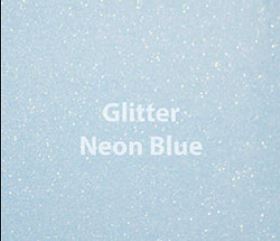 VINIL TEXTIL TERMOTRANSFERIBLE CON GLITTER AZUL NEON