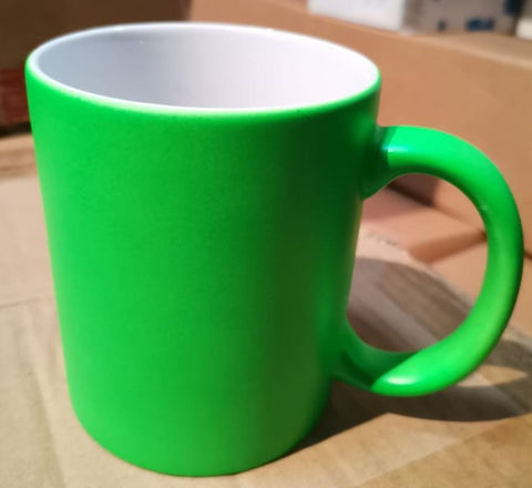TAZA VERDE  NEON 11OZ.