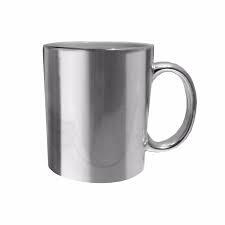 TAZA 11 OZ TIPO ESPEJO COLOR PLATA