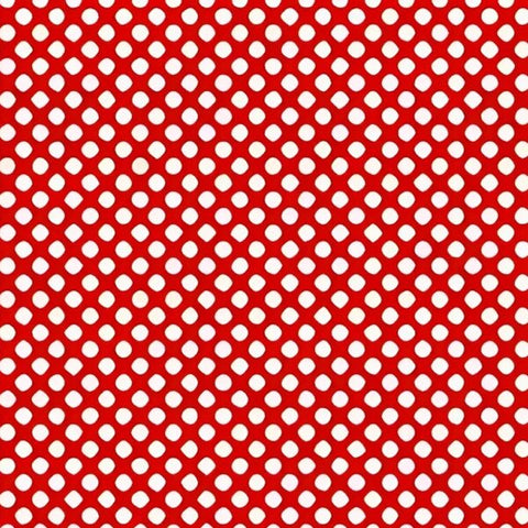 VINIL TEXTIL TERMOTRANSFERIBLE EASY PATTERN POLKA BLANCO CON ROJO 18" X 1'