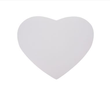MOUSE PAD PARA SUBLIMACIÓN, EN FORMA DE CORAZÓN, 23.5 CM X 19.5 CM X 0.5 CM