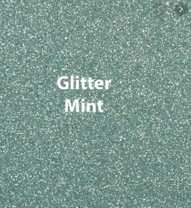 VINIL TEXTIL TERMOTRANSFERIBLE GLITTER MENTA 20"X1'