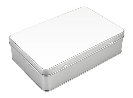 CAJA DE METAL COLOR GRIS 5X8", PARA SUBLIMAR