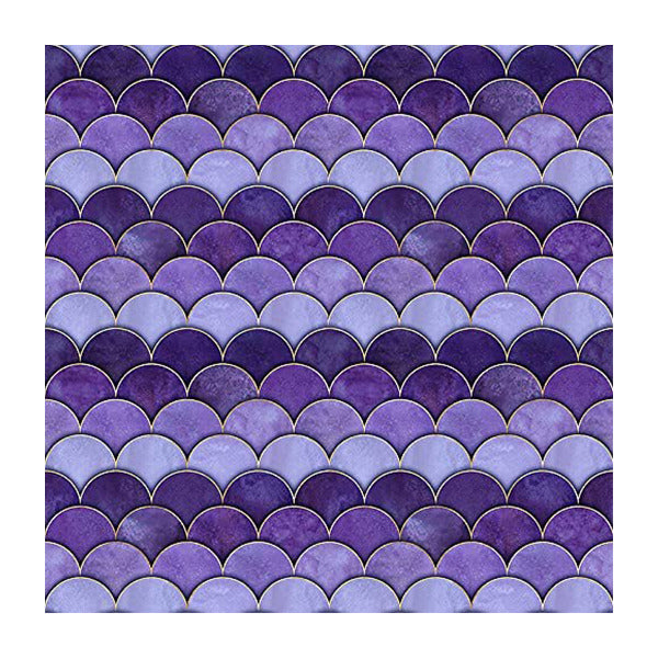 ROLLO DE VINIL ADHESIVO CON DISEÑO DE ESCAMAS DE SIRENA LILA 12""X5'