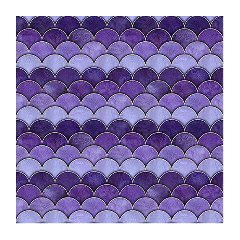 ROLLO DE VINIL ADHESIVO CON DISEÑO DE ESCAMAS DE SIRENA LILA 12""X5'