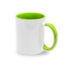 TAZA DE CERAMICA 11oz CON INTERIOR VERDE