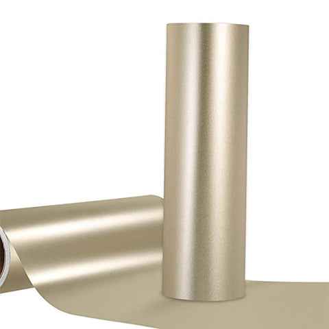 ROLLO DE VINIL ADHESIVO CROMADO SATINADO DORADO CHAMPAGNE 12"X5'