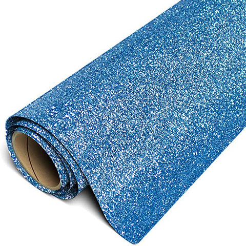 ROLLO DE VINIL ADHESIVO AZUL PÁLIDO GLITTER 12"X5'
