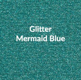 VINIL TEXTIL TERMOTRANSFERIBLE GLITTER MERMAID BLUE, 20" X 1'