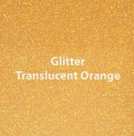 VINIL TEXTIL TERMOTRANSFERIBLE GLITTER NARANJA TRASLUCIDO, 20" X 1'