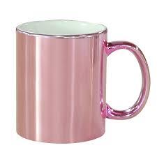 TAZA 11 OZ TIPO ESPEJO COLOR ROSA