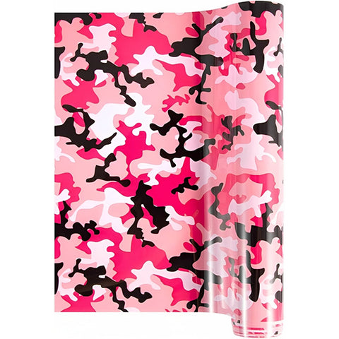 VINIL TEXTIL TERMOTRANSFERIBLE EASY PATTERN CAMUFLAJE ROSADO MILITAR 12" X 1'