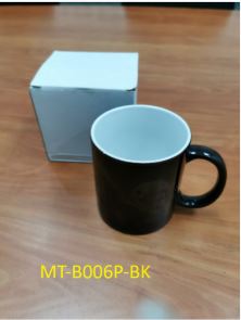 POCILLO 11OZ NEGRO, QUE CAMBIA DE COLOR A BLANCO, CON CAJA BLANCA
