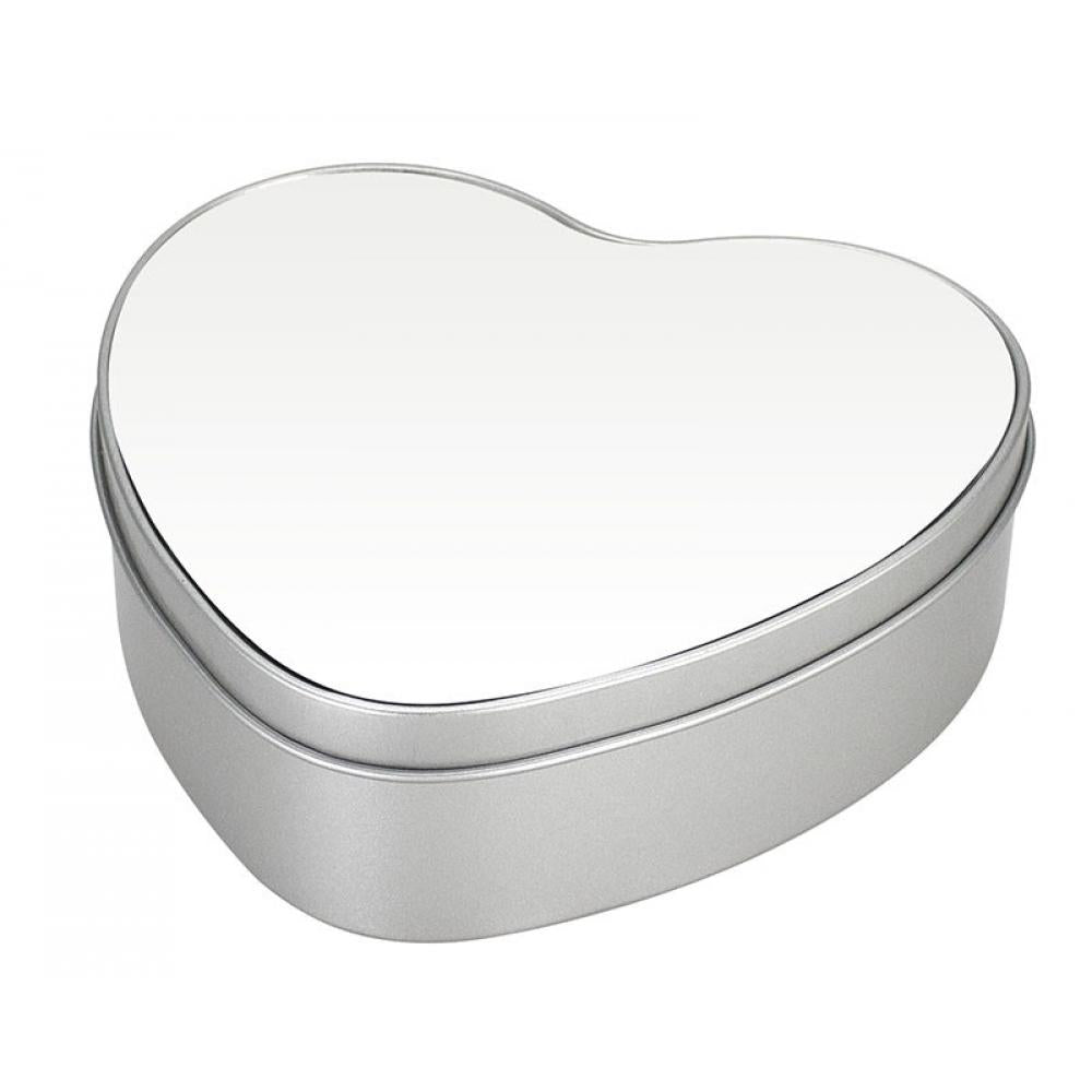 CAJA DE METAL CON FORMA DE CORAZON, PARA SUBLIMAR