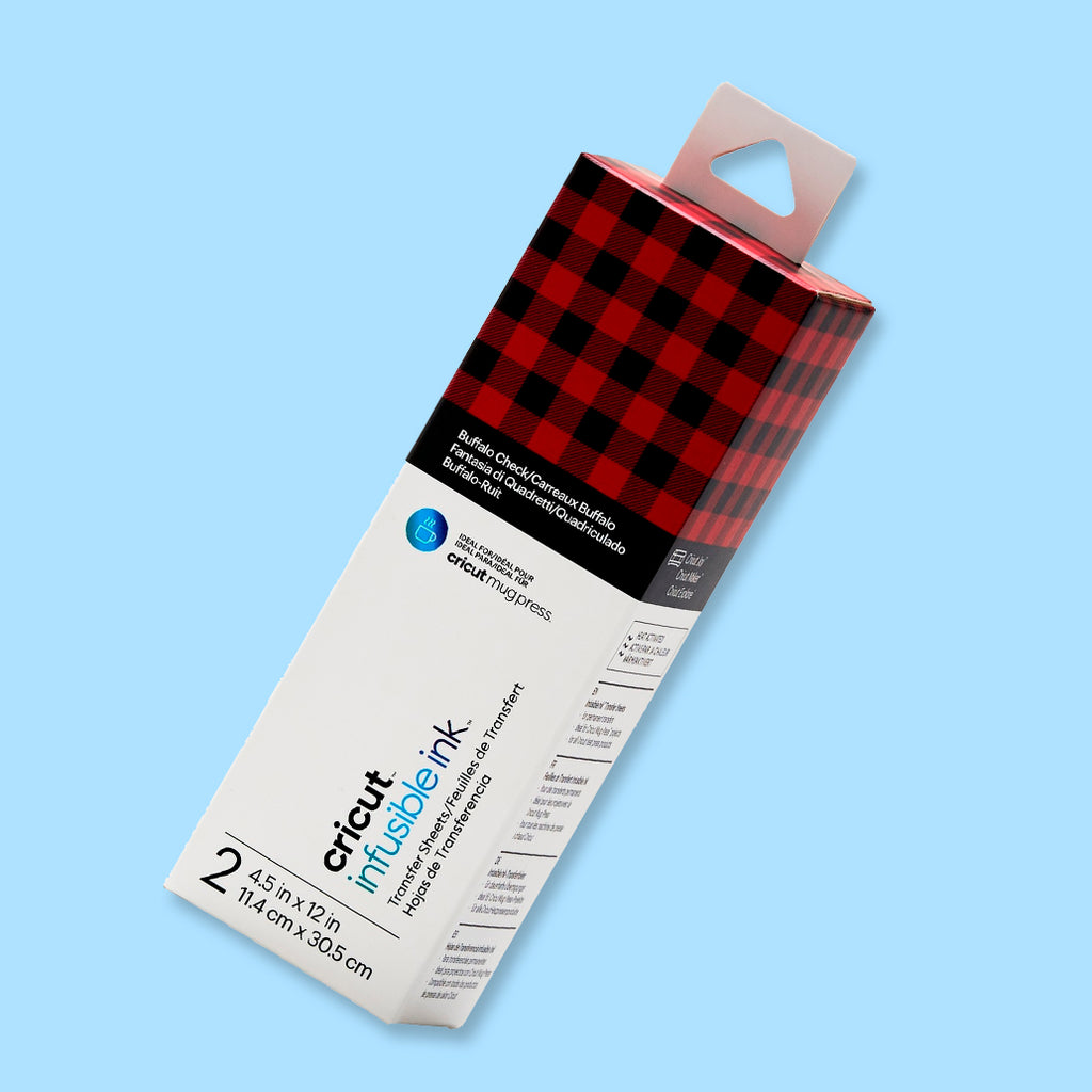 HOJAS DE TRANSFERENCIA INFUSIBLE CON DISEÑO DE CUADROS BUFFALO 4.5" X 12"